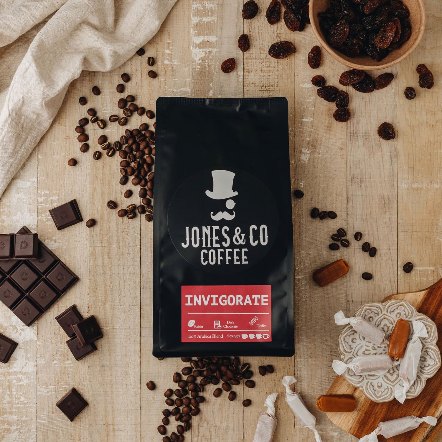 Jones & Co Coffee Invigorate Blend Fresh Roasted Coffee